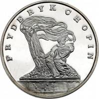 () Монета Польша 1990 год 100000  ""   Биметалл (Серебро - Ниобиум)  UNC